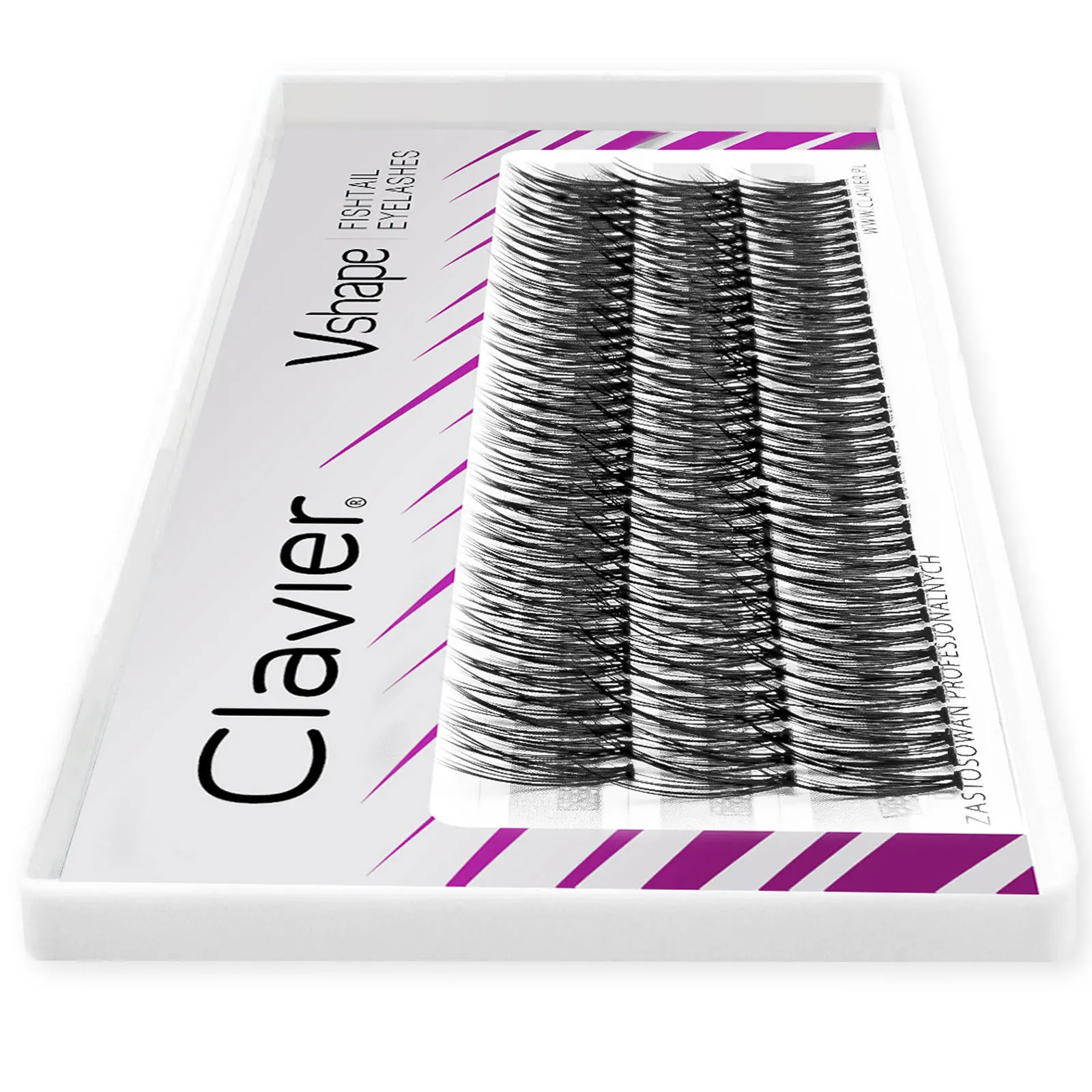 Juego de pestañas Clavier Vshape, apariencia de extensión Natural, pestañas tipo C, 10 cajas por juego, maquillaje profesional, pestañas individuales