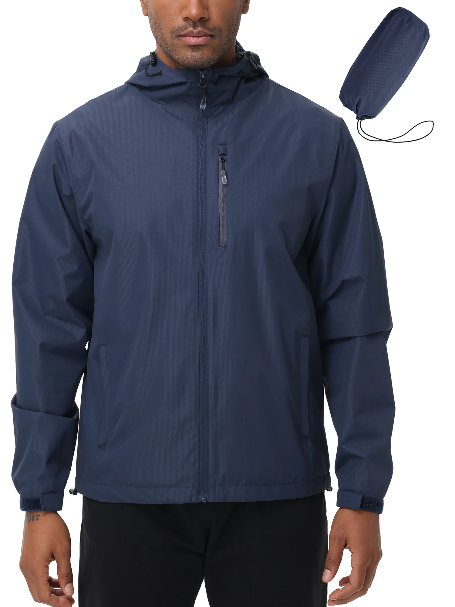 Rompevientos para hombre, chaqueta al aire libre, montañismo, viaje, impermeable, chaqueta con capucha, abrigo deportivo para correr, prendas de vestir finas