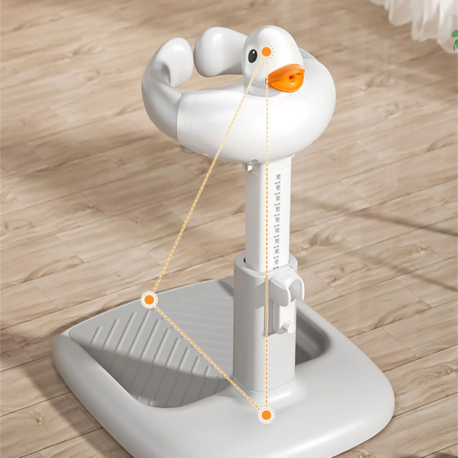 Soporte de Baño para Bebé con Altura Ajustable y Base Antideslizante, Soporte de Baño Portátil para Bebé