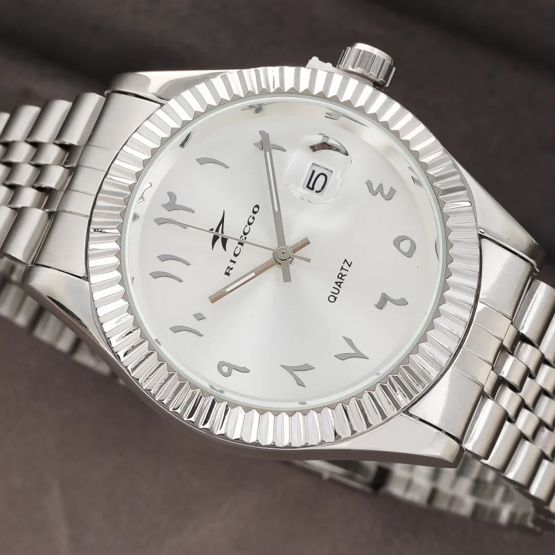 Relojes de moda para hombre con fecha, reloj deportivo informal de lujo de alta gama, relojes de pulsera clásicos de cuarzo de negocios para hombre de acero inoxidable