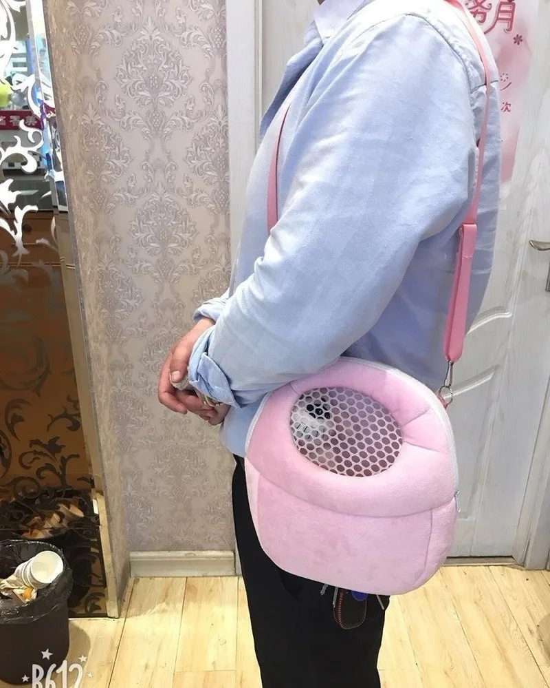 Nuevo portador pequeño para mascotas, jaula para conejos, hámster, Chinchilla, bolsas cálidas de viaje, bolsa de transporte para conejillo de indias, jaula transpirable para mascotas, correa para ratas