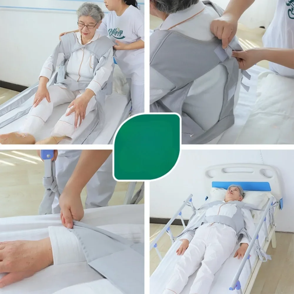 Chaleco de sujeción para pacientes mayores, cinturón de sujeción para personas encamadas, paralizadas, atadas, traje de sujeción para silla de ruedas, cinturones de fijación seguros.