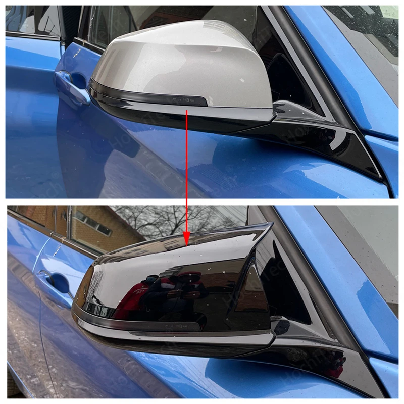 2 uds M Look Auto vista trasera de coche cubierta de espejo lateral embellecedor para BMW I3 I3S I 3 Series 2013 2014 2015 estilo de apariencia de fibra de carbono
