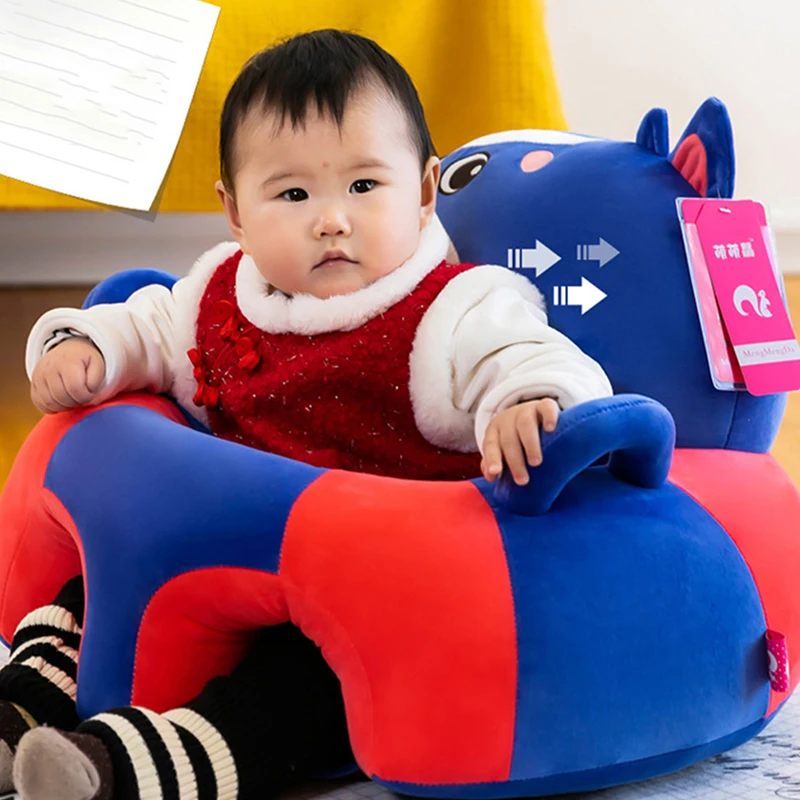 Asiento de apoyo para bebé, cojín de silla suave para sentarse, almohada de felpa, cojín de sofá de Animal de juguete bonito, regalos para niños y bebés, 1 piezas