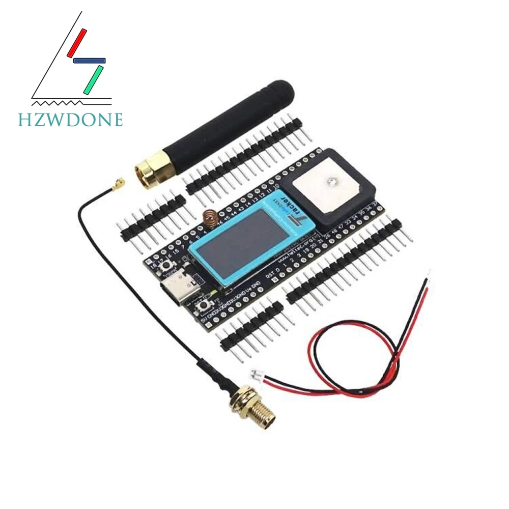 Heltec ESP32 LoRa rastreador de activos meshtásticos SX1262 Wi-Fi Bluetooth rastreador GPS para vehículo bicicleta niños mascota rastreador de Fitness de coche
