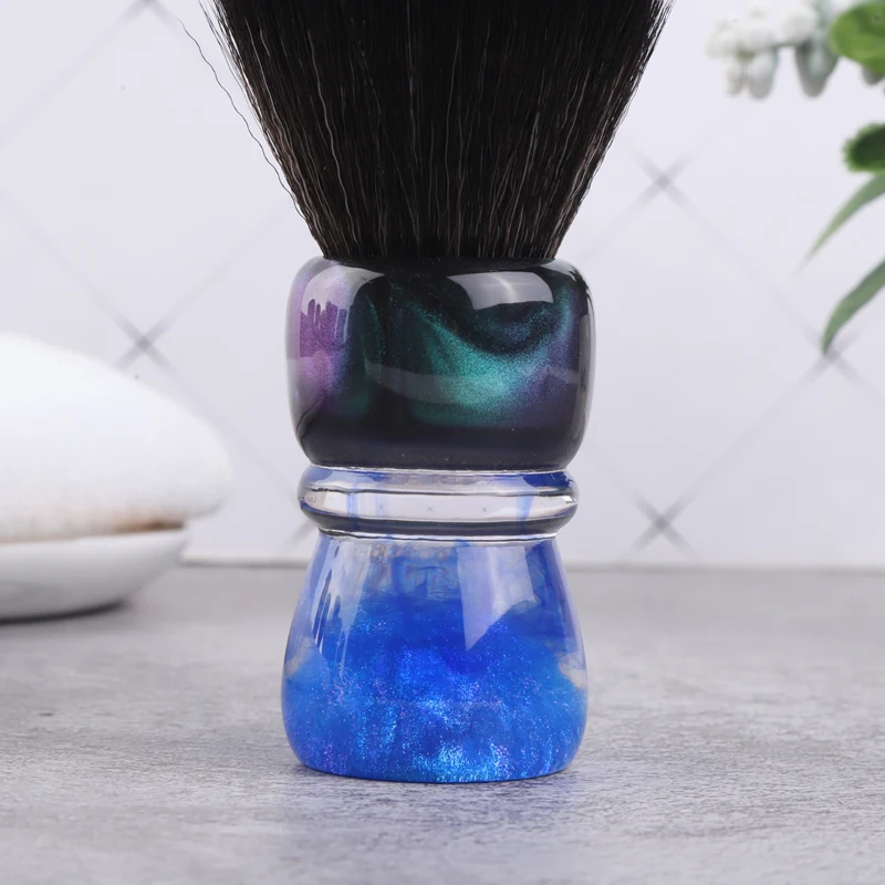 YAQI OCEAN brocha de afeitar para hombre, pelo sintético, mango de resina, 28mm