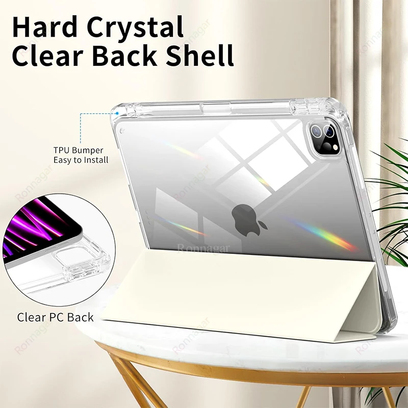 Funda con Soporte para Lápiz para iPad A16 A19 12.ª 11.ª Generación 2026 Air11 13 Air8 M4 M3 M2 Pro11 12.9 13 M4 M5 Air4 5 10 9 8 7 9.7 10.2 10.5