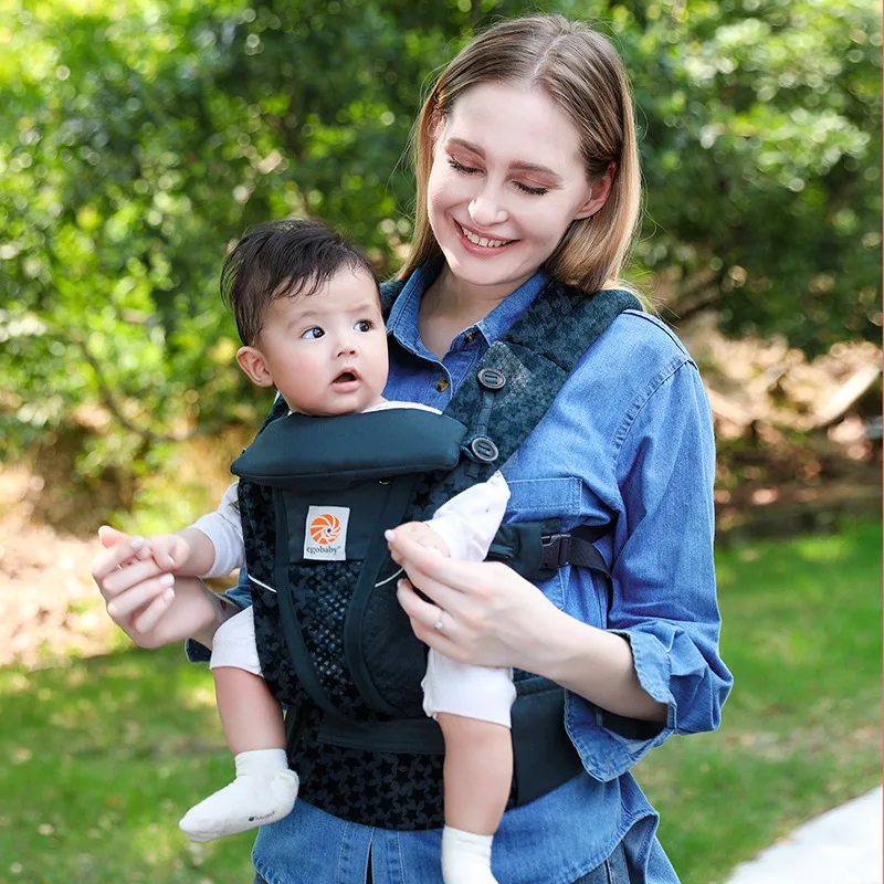 Portabebés Egobaby brisa con caja e instalación, portabebés, mochila, portabebés, portabebés para niños pequeños, tirantes envolventes 360