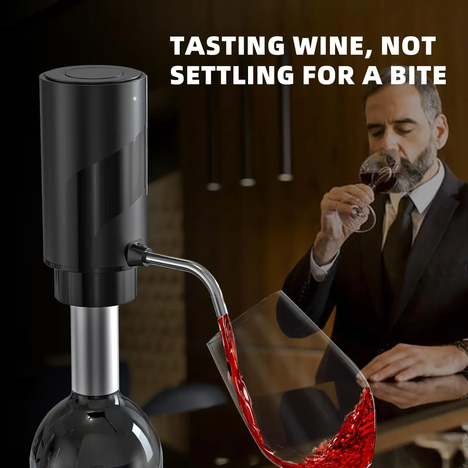 Dispensador de aireador de vino eléctrico recargable, decantador de vino automático, dispensador de vino eléctrico inteligente, herramienta de cocina para fiesta, regalo