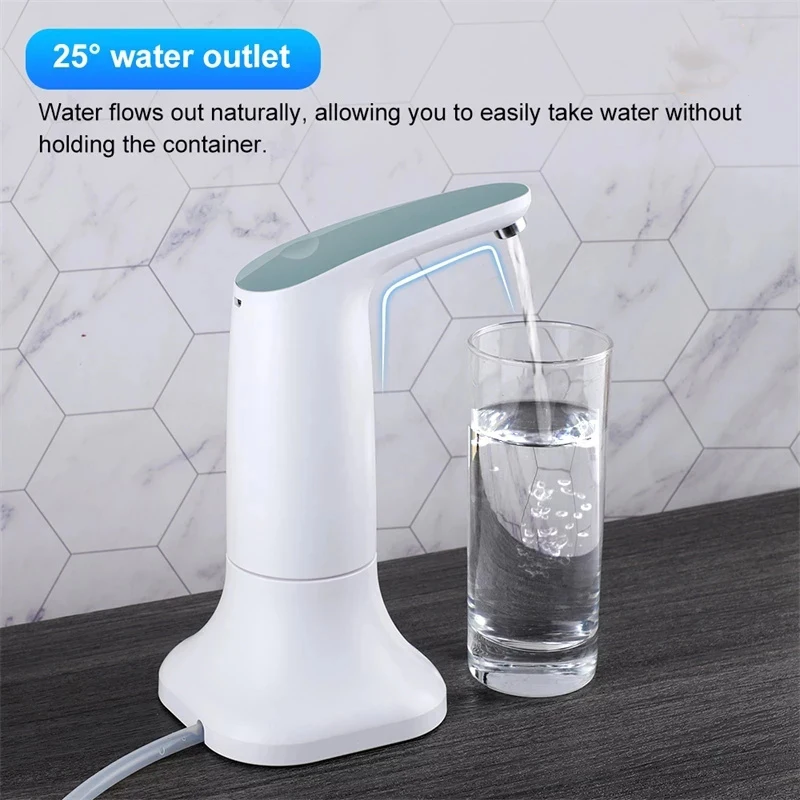 Dispensador de botellas de agua eléctrico inteligente, bomba de agua potable automática portátil con Base, dispositivo de luz nocturna LED, nuevo