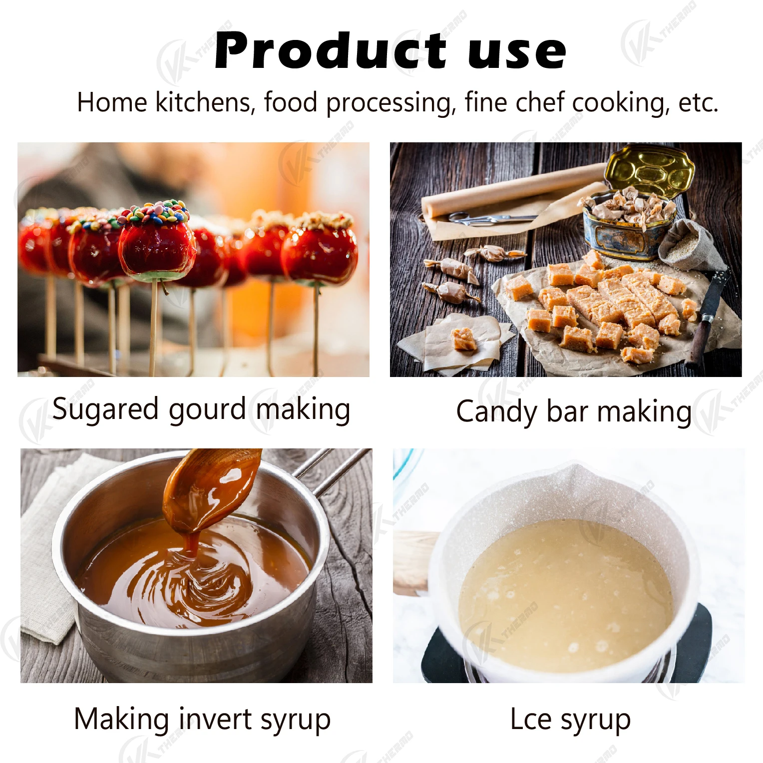 Termómetro digital para dulces con sonda de acero inoxidable y abrazadera para cocinar con azúcar, hacer jarabe y freír – Precisión de ±1 ° F