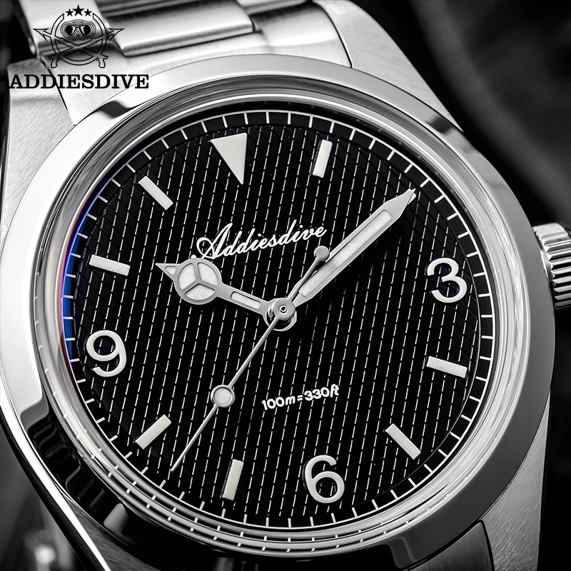 Reloj ADDIESDIVE 2025 NUEVO para Hombre, Acero Inoxidable 316L, 10 Bar, Sumergible, Luminoso, AD2096, Reloj de Pulsera de Cuarzo de Lujo, Regalo, Reloj Hombre