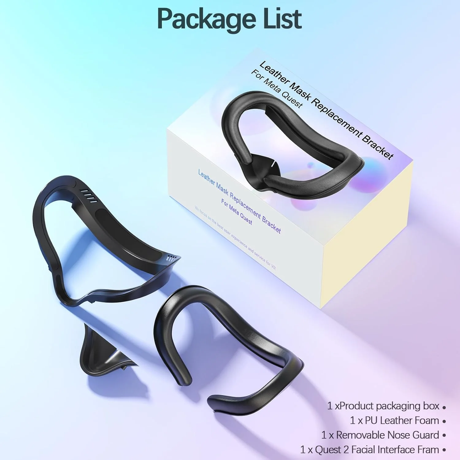 Reemplazo de mascarilla facial suave y transpirable para Oculus Quest 2/3/3S, soporte de interfaz Facial de cuero PU 3 en 1 para Meta Quest 2/3/3S