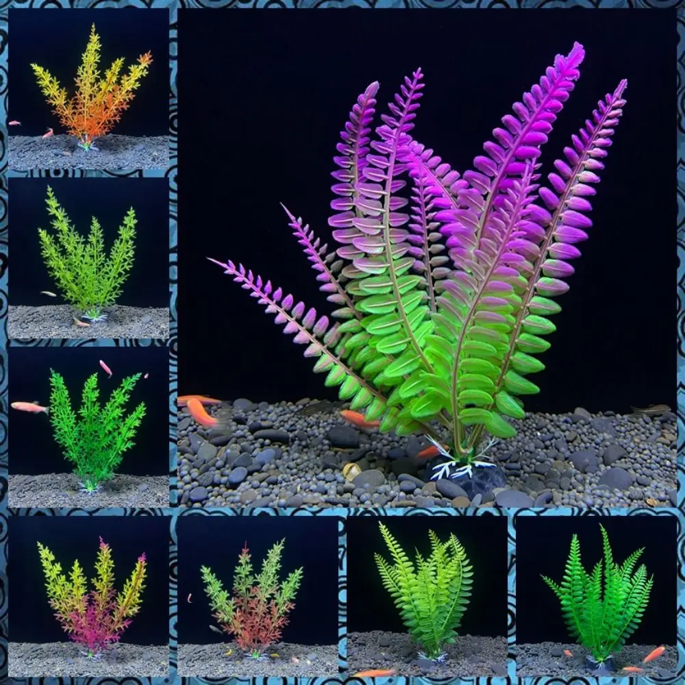 Adorno para pecera, planta de acuario, decoración Artificial, plantas de simulación, hierba de agua, pecera, decoración de plástico