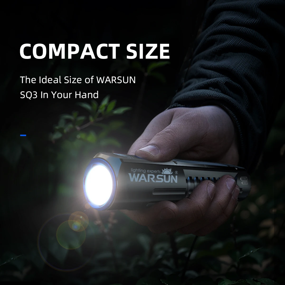 Warsun al aire libre 2000 Lm emergencia pequeña portátil táctica tipo C linterna recargable 18650 litio COB LED Magent linterna