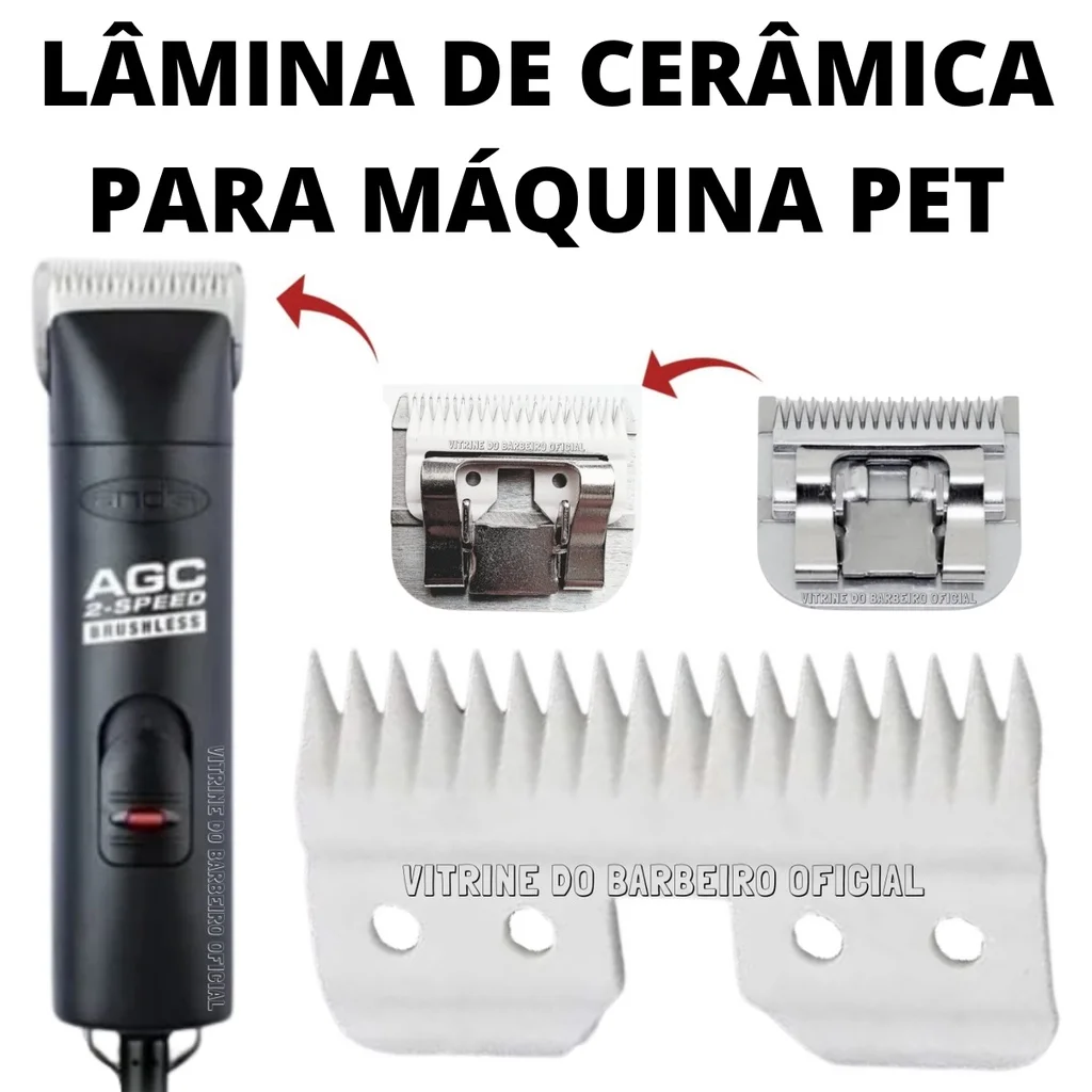10 unids/lote 18 dientes borde cerámico acero recubierto de carbono cuchilla cortadora para mascotas cuchilla de cuidado de perros accesorios eléctricos para Andis Wahl