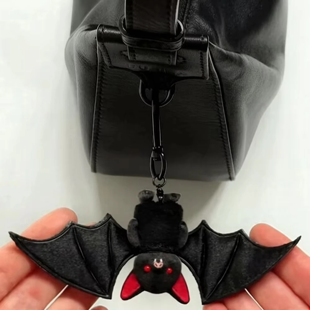 Llavero de Murciélago Negro de Peluche Jardme para Mochila, Bolso, Cartera, Llaves de Coche, Llavero de Murciélago Gótico Transformable, Regalo de Halloween