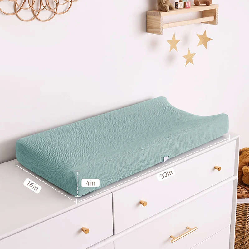2 uds cambiador de bebé cubierta de muselina suave transpirable algodón pañal cambiador de mesa cubierta sábanas para niñas y niños recién nacidos