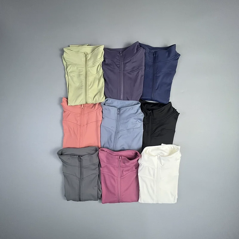 2025 nuevo abrigo de Yoga chaqueta deportiva corta ropa de Fitness para mujer adelgazante esculpir el cuerpo chaqueta de Yoga con cremallera