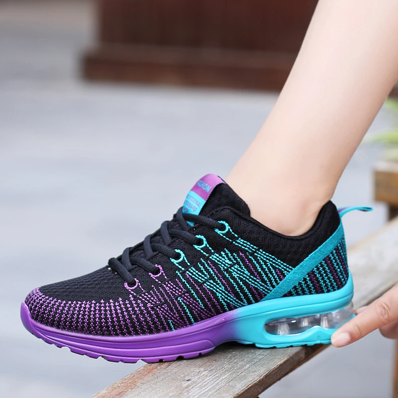 Zapatos deportivos para mujer, zapatos para correr al aire libre de alta calidad, zapatillas deportivas informales transpirables para atletismo, zapatos deportivos antideslizantes para caminar para mujer
