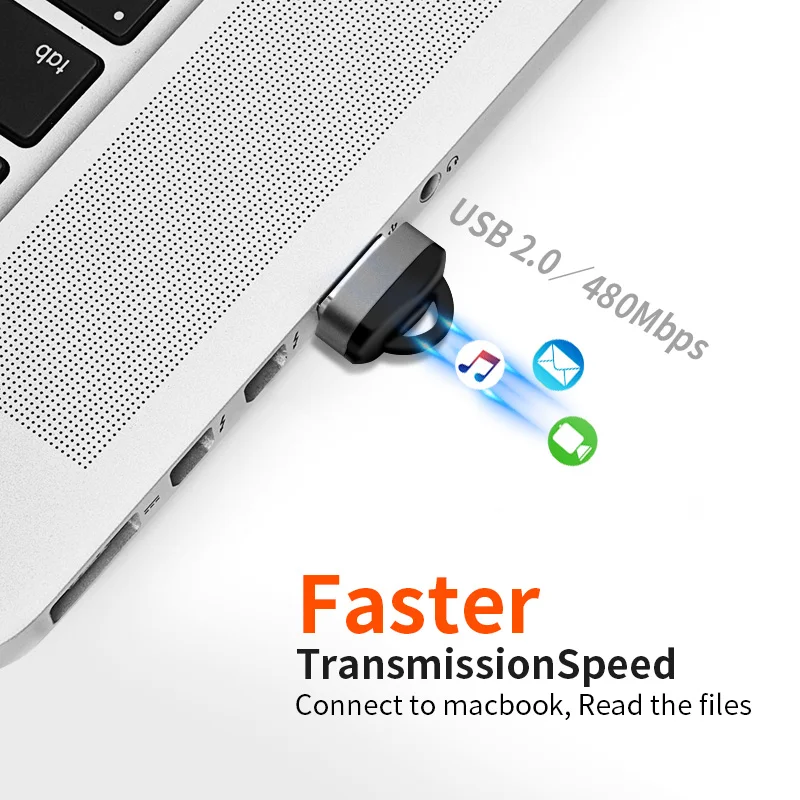 Mini lector de tarjetas microSD TF USB 2,0, adaptador USB de alta velocidad para ordenador portátil, 1 unidad