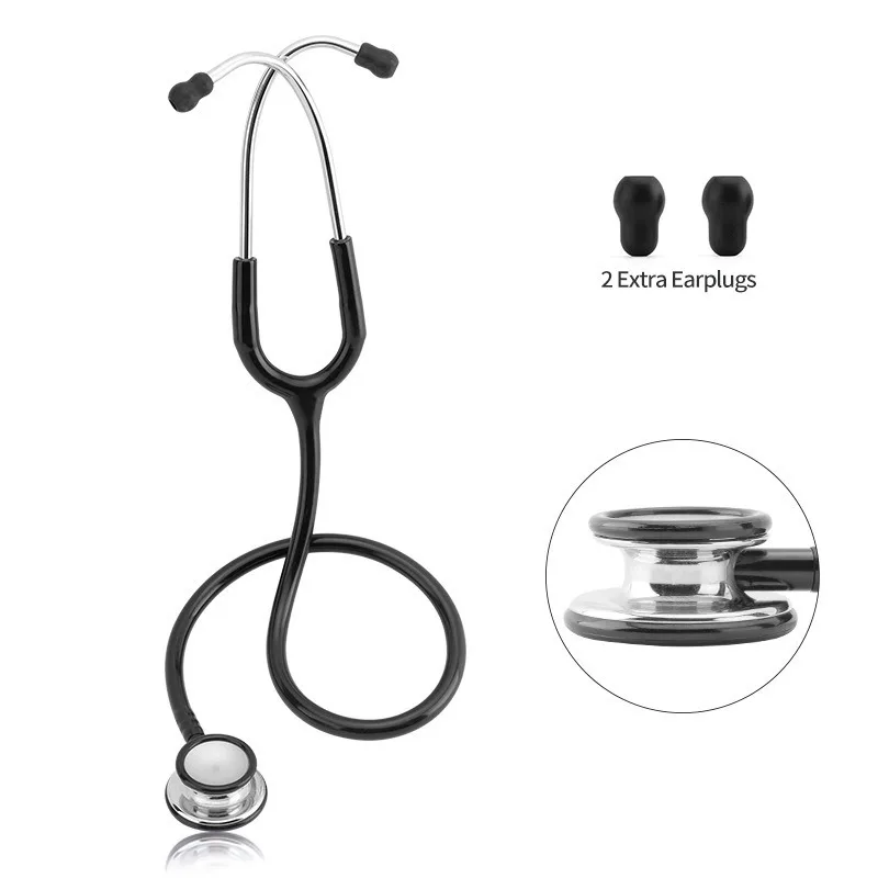 Estetoscopio de doble cara multifuncional de doble cabezal, accesorios de instrumentos protectores, equipo de enseñanza para médico, 1 ud.