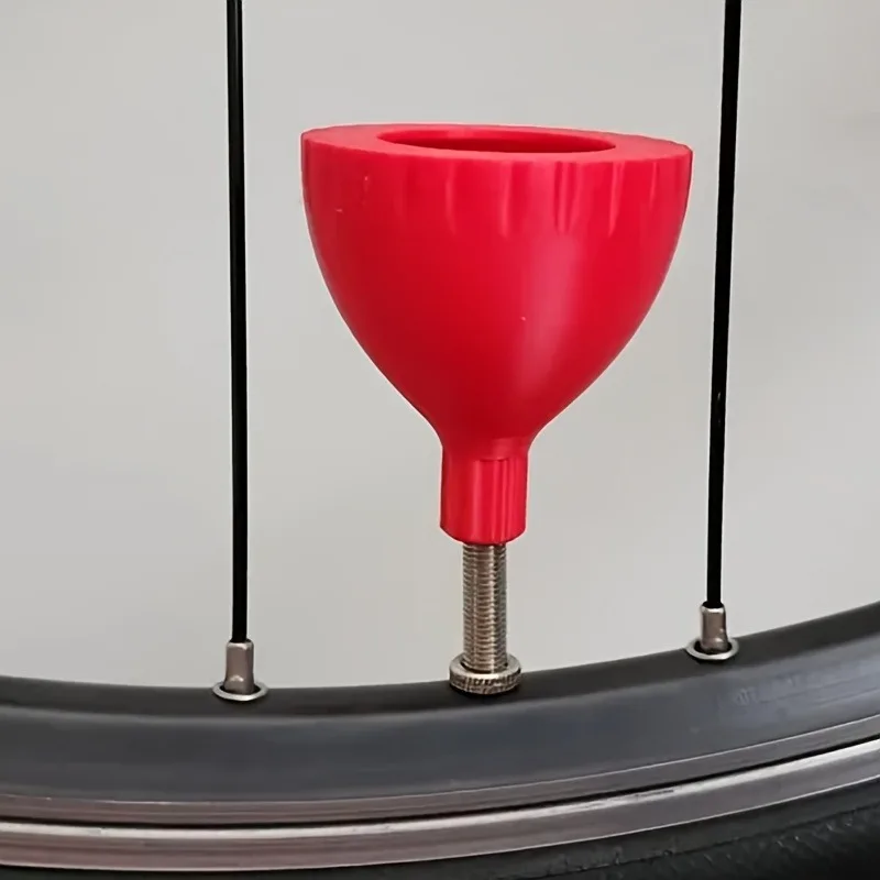 2 Piezas Embudo de Sellado para Instalación de Ruedas de Bicicleta sin Cámara, Fácil de Inyectar Pegamento, Herramienta de Reparación de Neumáticos