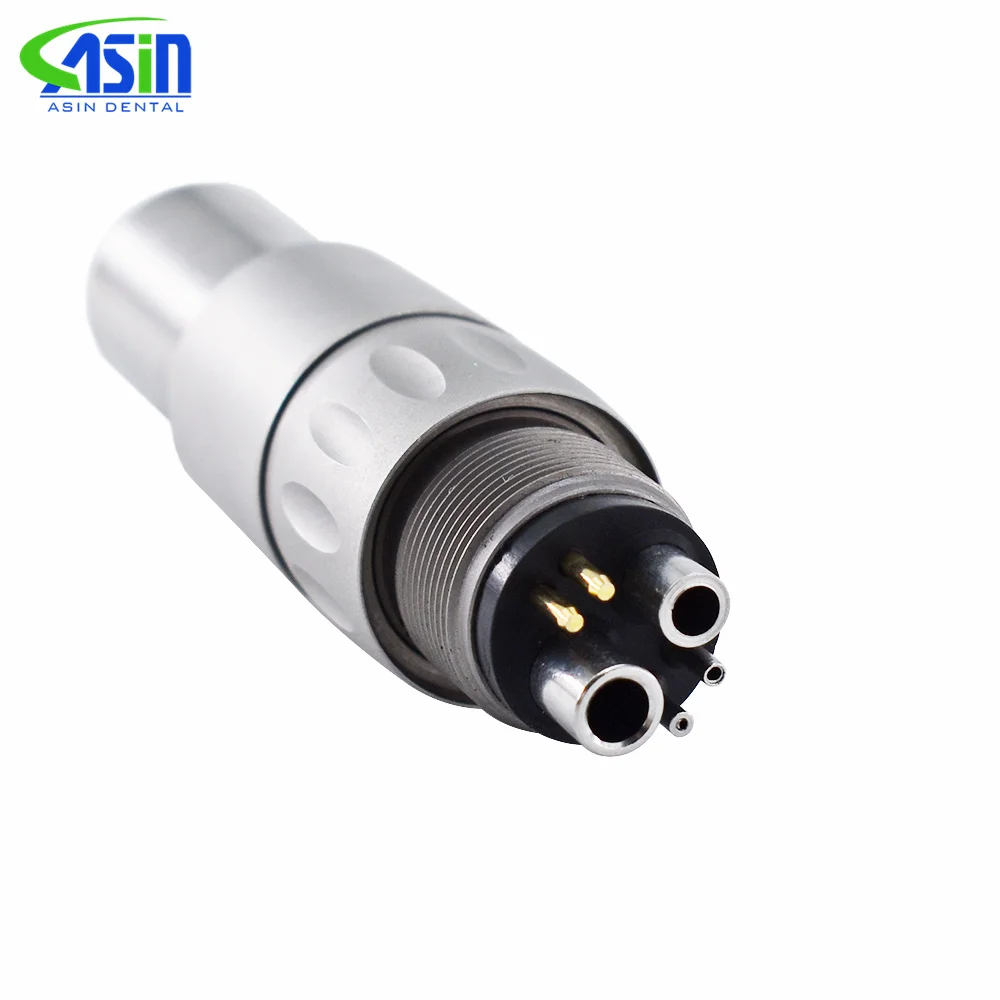 Compatible NS * Acoplador rápido Dental 2/4/6 orificios Acoplador rápido de fibra óptica Acoplamiento giratorio con LED