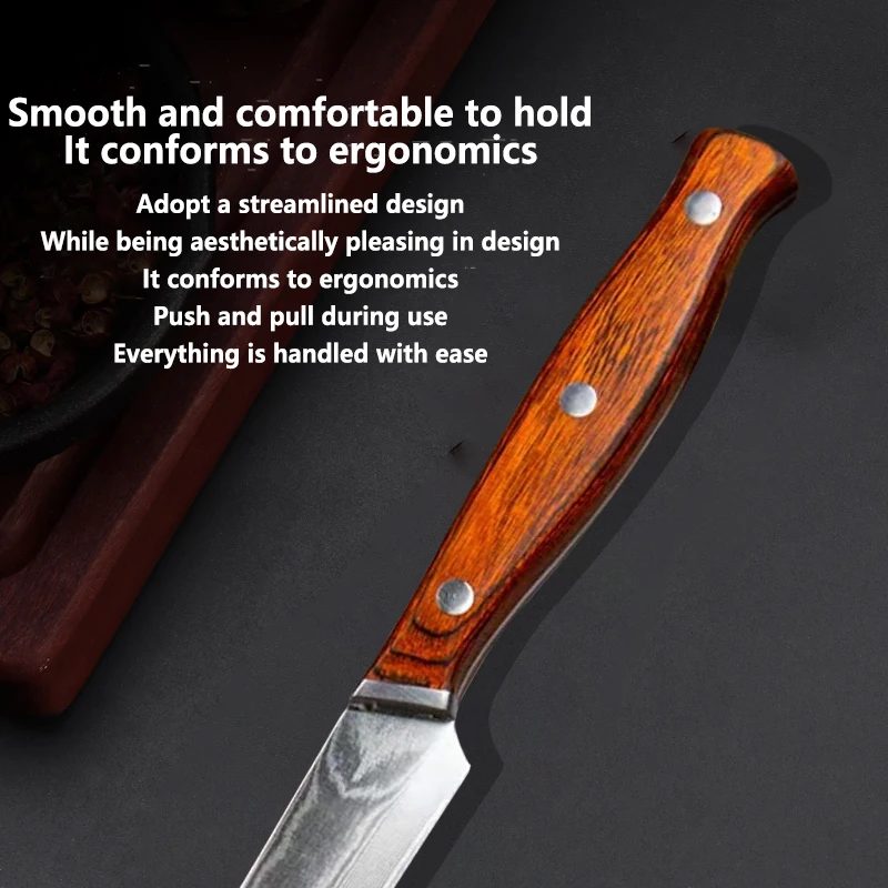Cuchillo para carne de acero damasco de 67 capas, forjado VG10, cuchillo para frutas, cuchillo multiusos de cocina, cuchillo de cocina afilado de alta dureza, 1 unidad