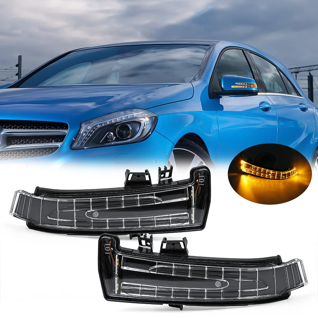 Indicadores LED para espejo retrovisor lateral, luces de señal de giro para mercedes-benz W221 W212 W204 W176 W246 A 2129067501