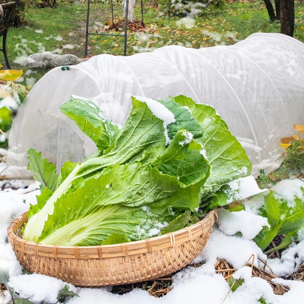 Cubierta anticongelante de plantas blancas, tela no tejida para prevenir la congelación, cubierta de aislamiento térmico, red de protección a prueba de nieve para invierno