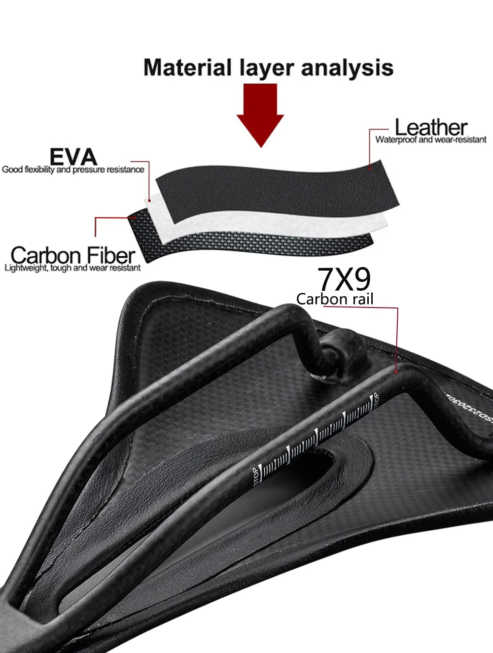 Sillín de carbono súper ligero de 96g, sillín de bicicleta de montaña/carretera, carriles de carbono, asiento de bicicleta de 240x143/155mm