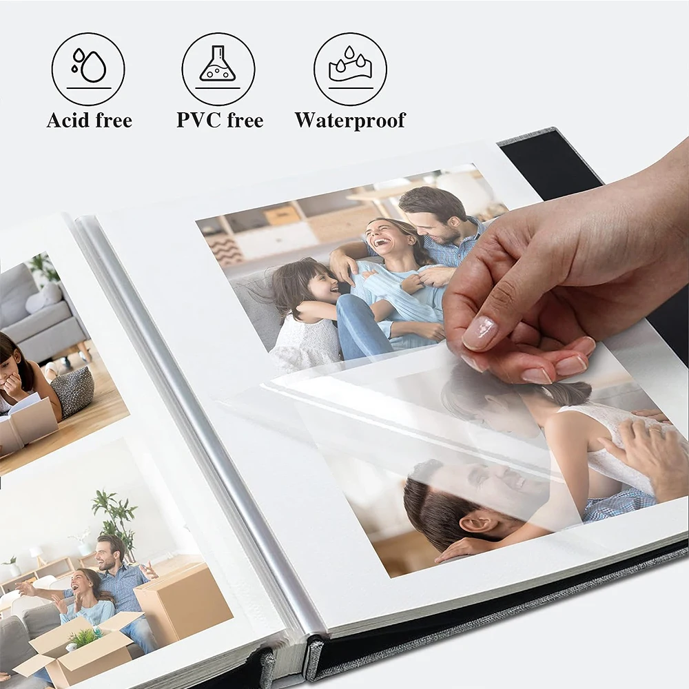 Álbum de fotos grande autoadhesivo, estantería para bebé, familia, aniversario, almacenamiento de fotos de boda, 1 ud.