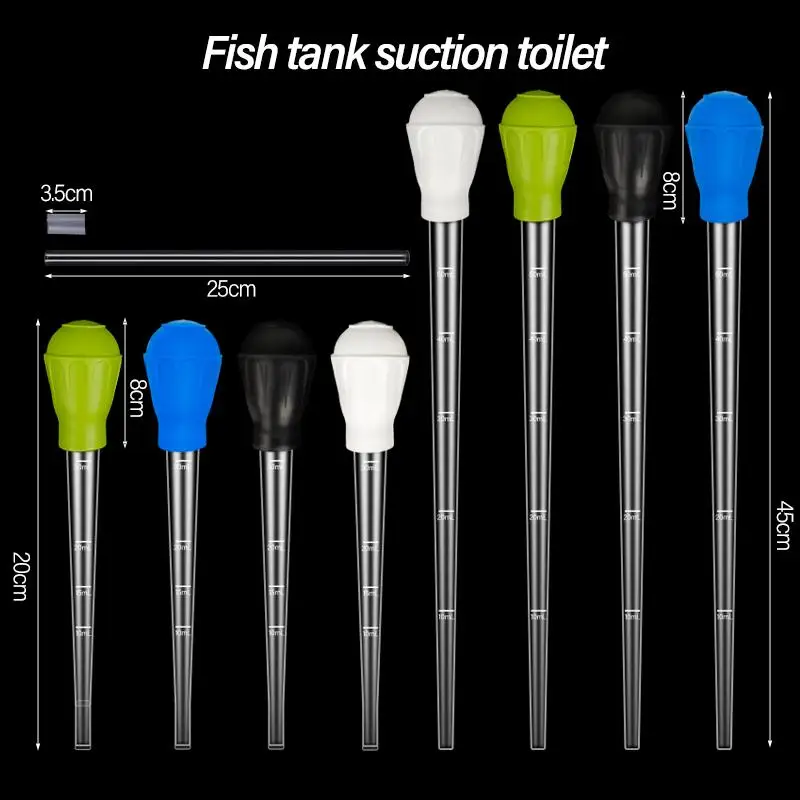 29Cm/45Cm acuario grava limpieza paja acuario Manual limpieza pipeta cuentagotas pecera sifón intercambiador de agua Herramientas de limpieza