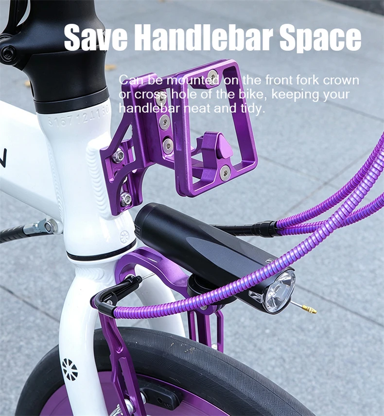 Soporte Extensor de Horquilla Delantera para Bicicleta de Aleación de Aluminio, Ligero y Resistente, para Cámara Deportiva GoPro, Luz Delantera de Bicicleta y Ciclismo