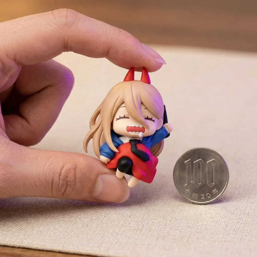 Figura de acción de Chainsaw Man: Aki, Denji y Makima durmiendo, decoración de anime, escultura, accesorios de escritorio, juguete, regalo.