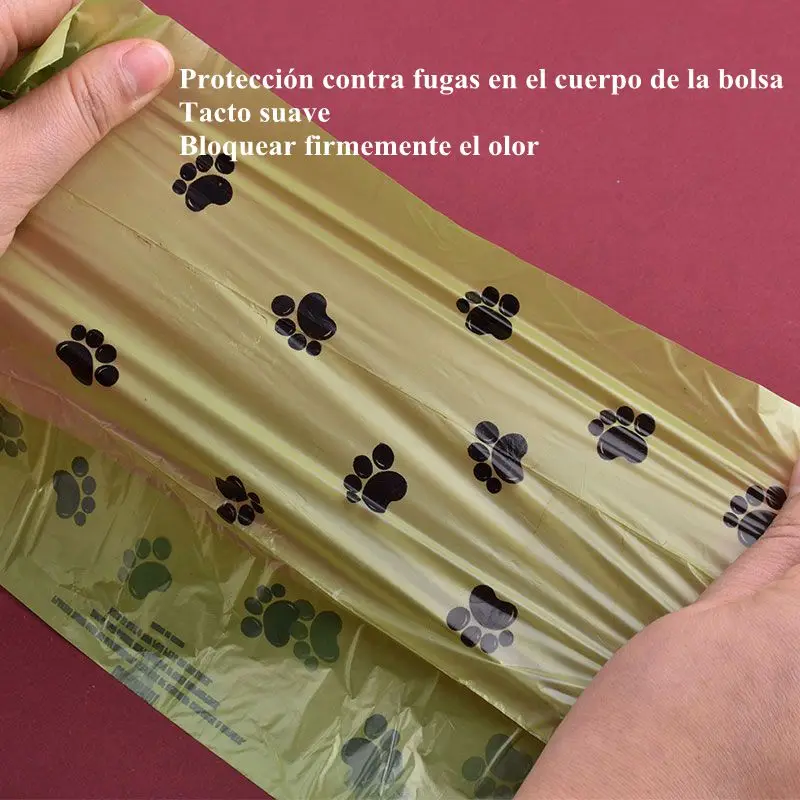 Rollo de 1/42 bolsas de basura biodegradables para mascotas, bolsas para excrementos de perros, bolsa para excrementos perfumada a granel, bolsas de basura para gatos degradables, dispensador de excrementos de perros