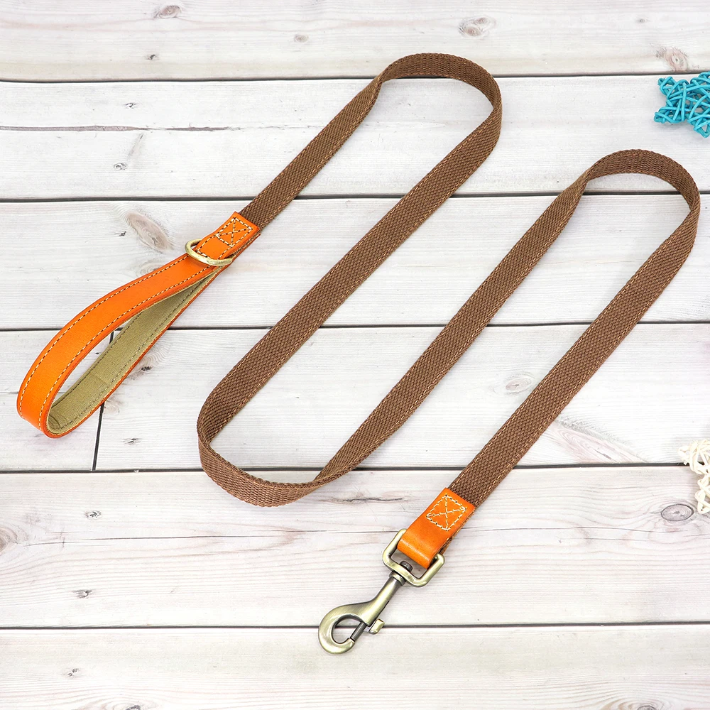 Collar de perro personalizado, conjunto de correa, Collar de cuero de nailon para perros, collares personalizados con etiqueta de identificación para mascotas, cuerda de plomo para caminar de 5 pies para perros y Pug