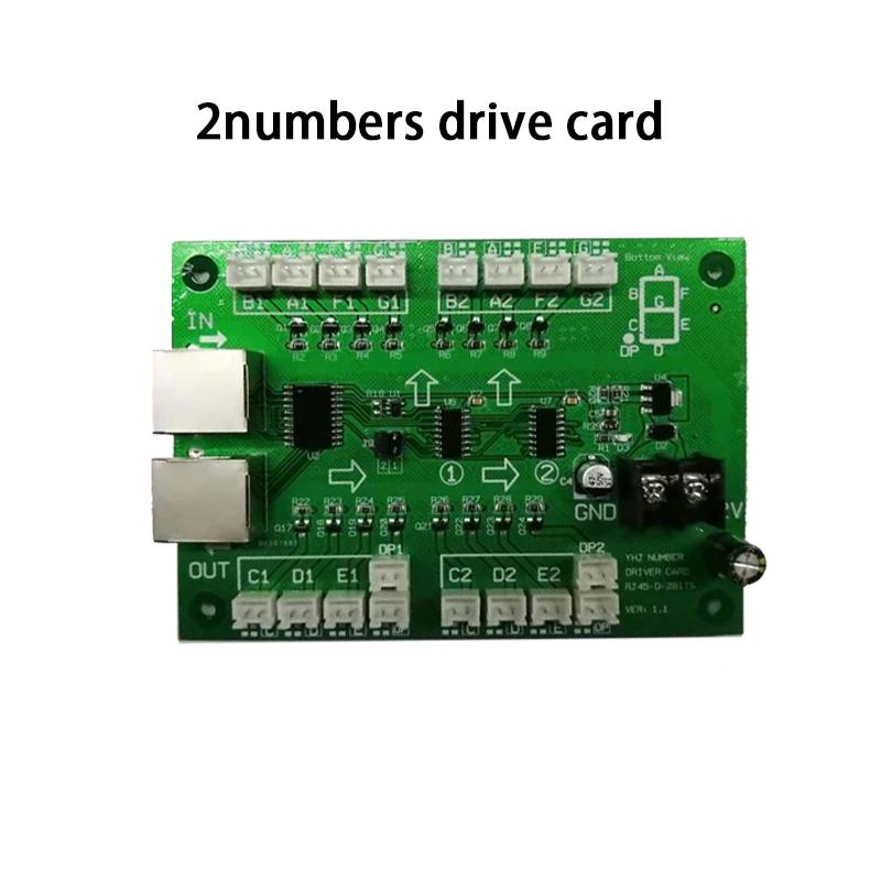 Tarjeta de control de números para letreros LED de gas, modelo 2026, nueva llegada. Múltiples tarjetas de control pueden ser conectadas en cascada a una cara o a doble cara.