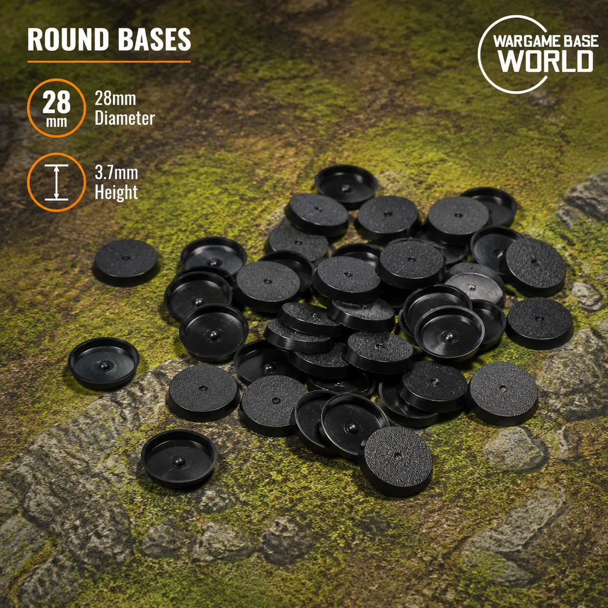 Bases Redondas de 28 mm para Miniaturas de Juegos de Mesa y Juegos de Rol de 28,5 mm