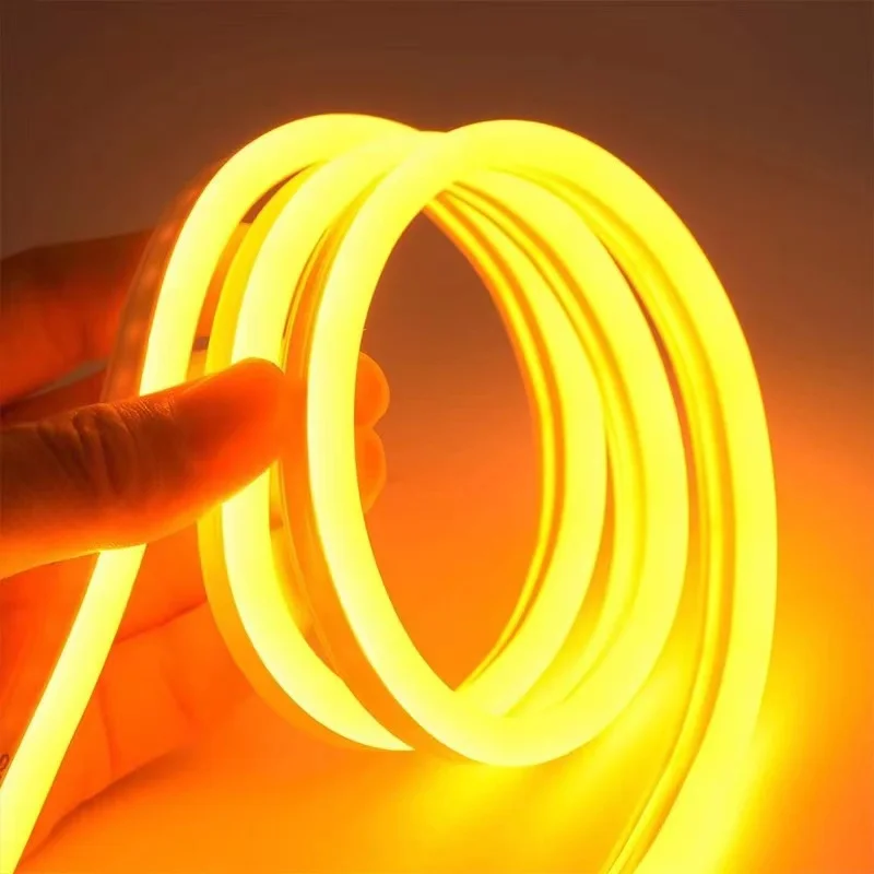 Tira de luces Led de neón de 12V, cinta flexible, lámpara, cuerda, barra de tubo de silicona impermeable, 1cm, 1led de corte, tablero de anuncios DIY, cartelera