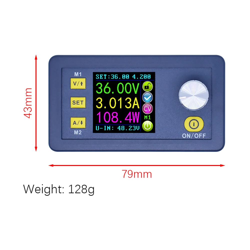 Módulo de Fuente de Alimentación Reductora de Voltaje DC-DC LIZAO DPS5005 50V 5A, Convertidor Regulado Ajustable con Pantalla de Voltímetro y Comunicación