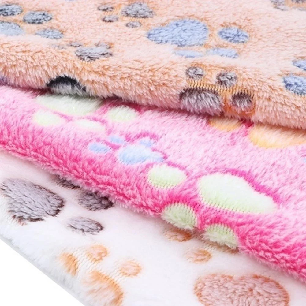 Manta suave y esponjosa de alta calidad para mascotas, alfombrilla cálida y cómoda con patrón de dibujos animados, para gatos y perros