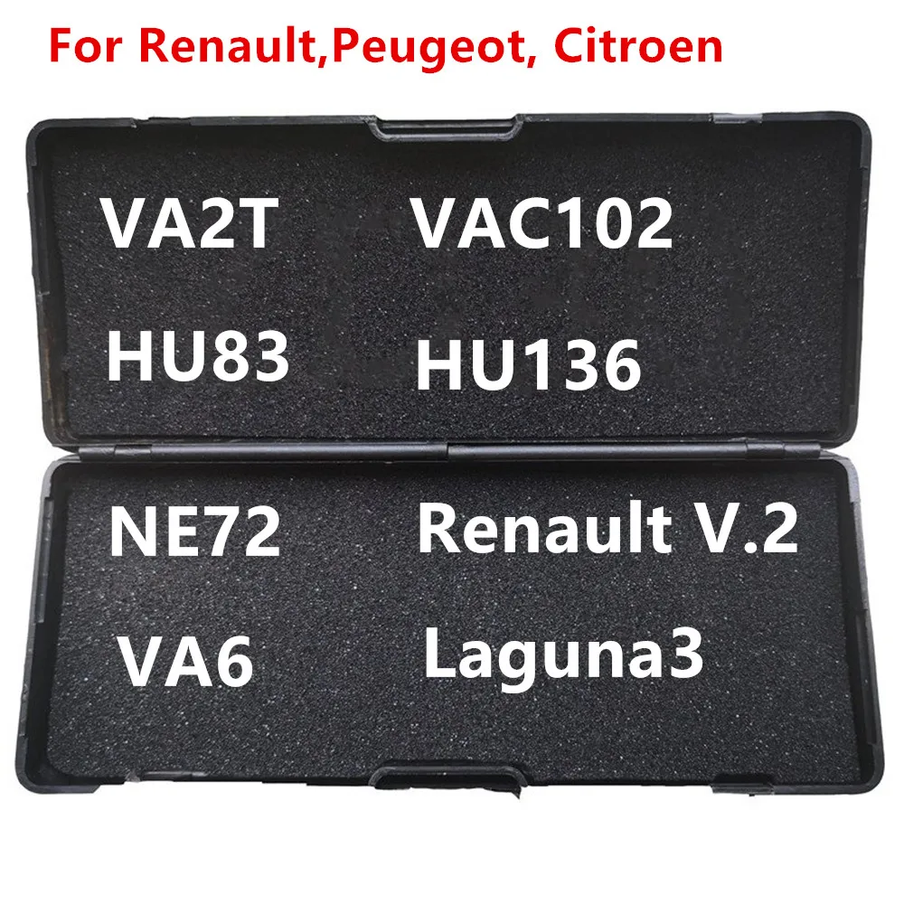 LiShi 2 en 1 VA2T VA2 HU83 NE72 VAC102 HU136 VA6 para Renault V.2 Laguna3 herramientas de cerrajería para llaves de coche Renault,Citroen Peugeot