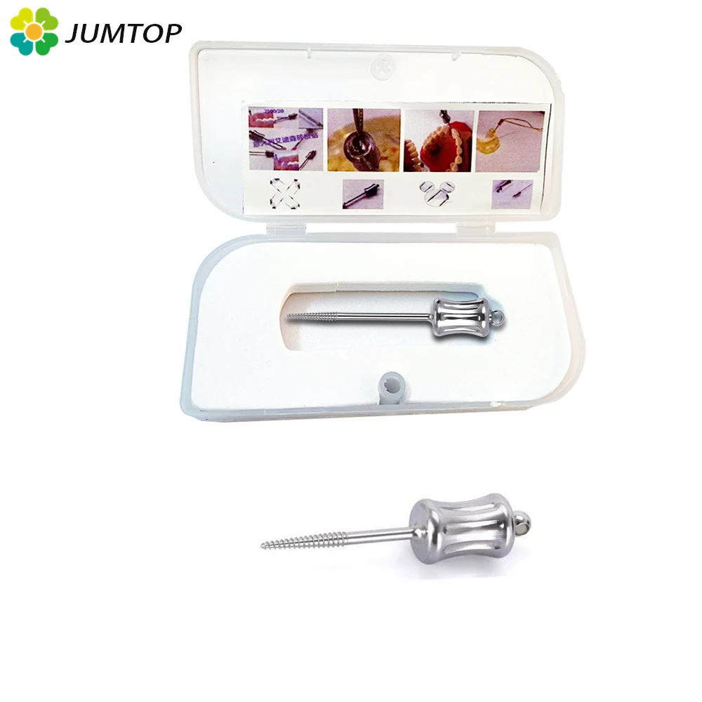 JUMTOP taladro de raíz rota Dental, Extractor de fragmentos de raíz apica, tornillo de extracción de dientes de acero inoxidable, herramientas de odontología