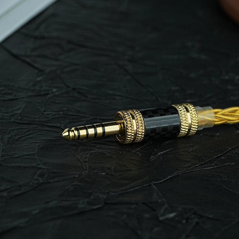 XINHS-Cable de actualización de auriculares chapado en oro de cobre de cristal único 7N, 8 núcleos, 3,5/2,5/4,4mm, MMCX/0,78, 2 pines para IEM Vesper Chu II SR5