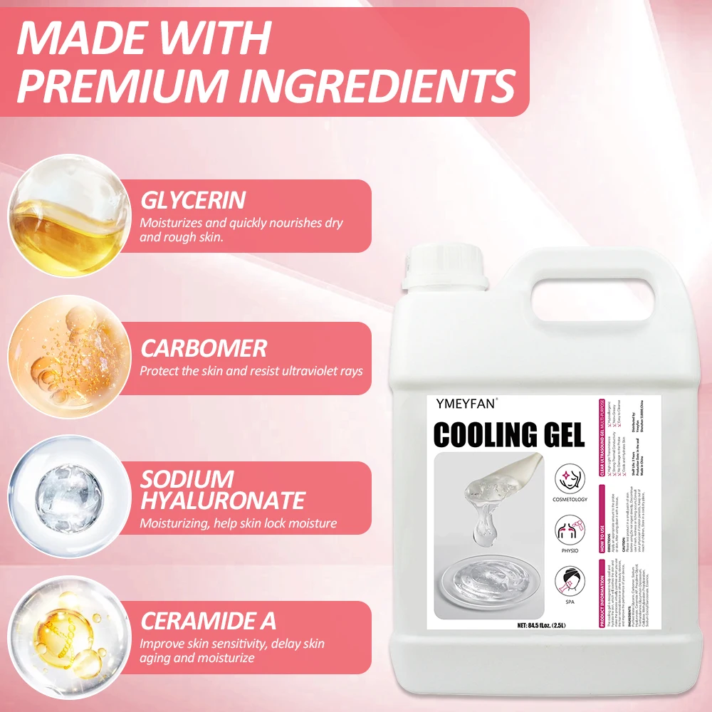 Gel conductor de 84,5 oz, Radiofrecuencia y cavitacion, Gel conductor transparente para máquina ultrasónica, microcorriente facial EMS HIFU