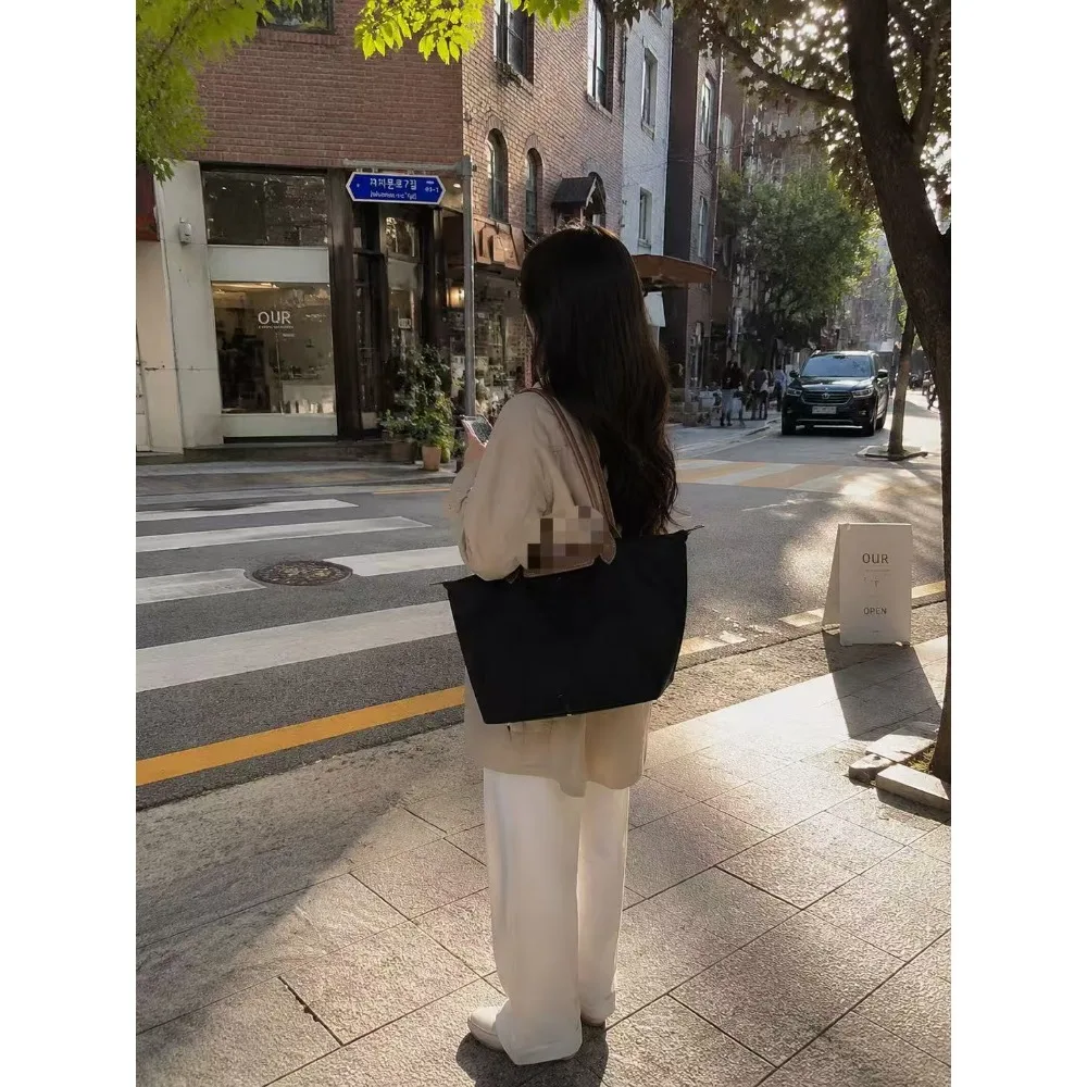 Bolso plegable para mujer estilo Y2K 2026, bolso de nylon impermeable y ecológico, bolso bandolera clásico para mamás