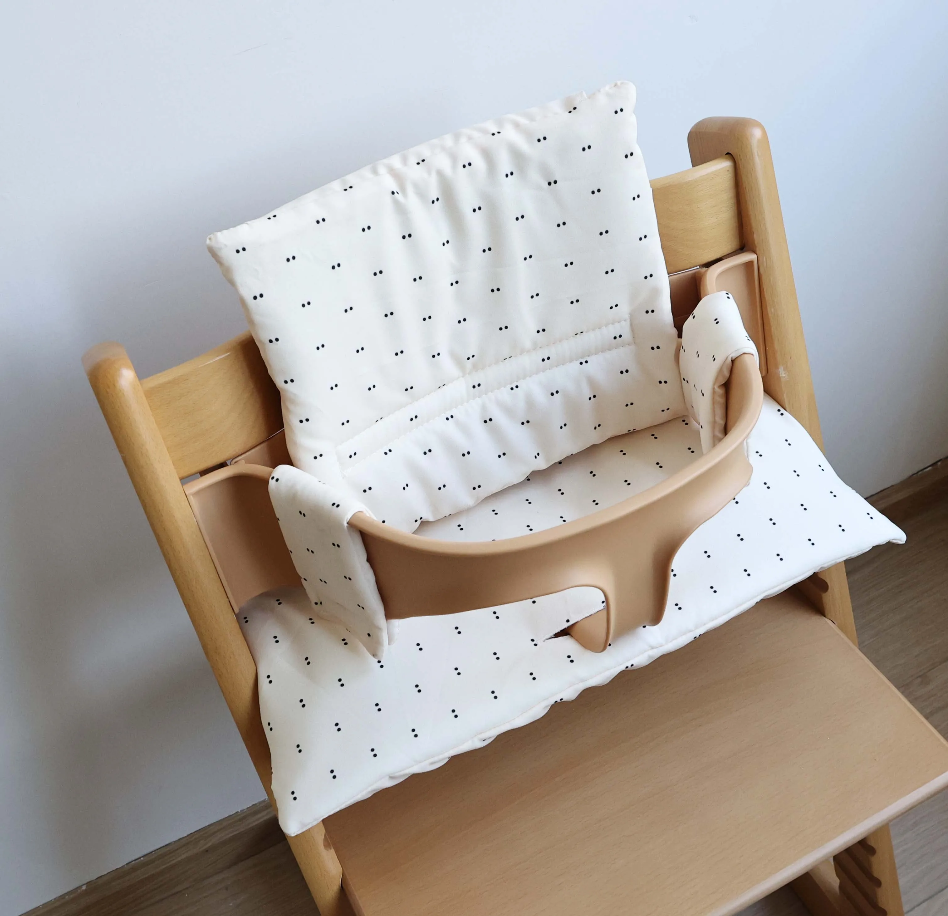 Cojín para silla alta infantil, cojín transpirable de algodón para bebés, accesorios de cojín para respaldo de silla de crecimiento infantil.