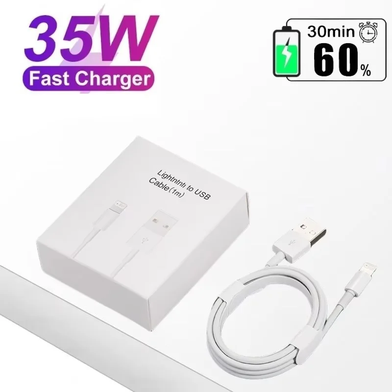 Para PD 35W cargador rápido USB tipo C para iPhone 15 14 13 12 11 Pro Max Mini Plus XR XS accesorios de Cable de datos de carga
